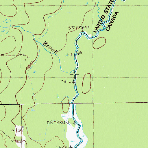 Topographic Map of Williams Brook, ME