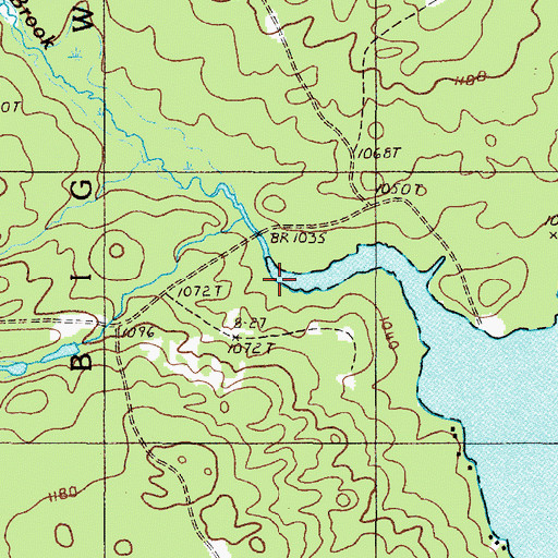 Topographic Map of Williams Brook, ME