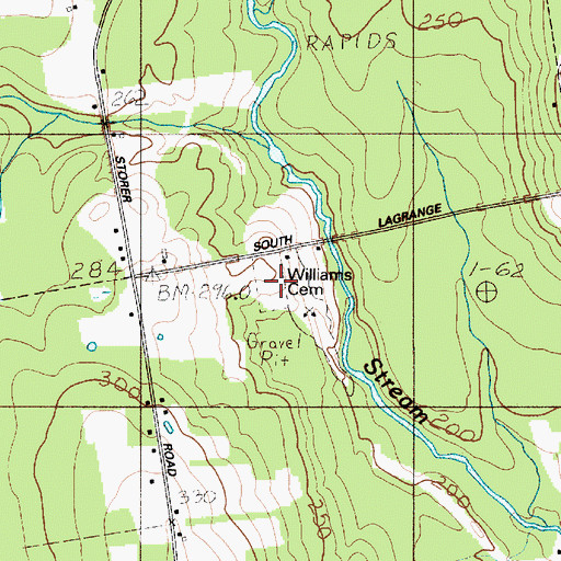 Topographic Map of Williams Cemetery, ME