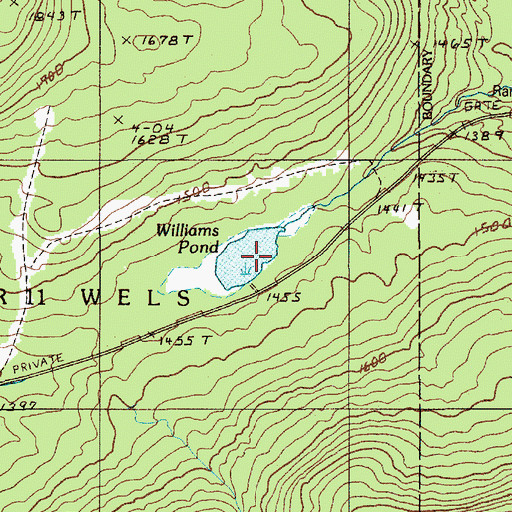 Topographic Map of Williams Pond, ME