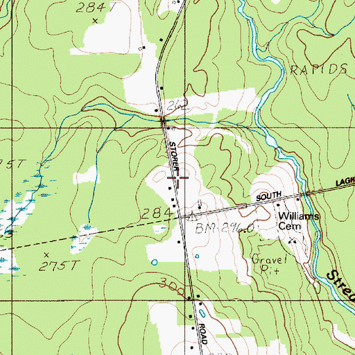 Topographic Map of Williams School, ME