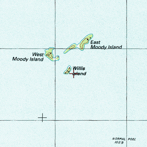 Topographic Map of Willis Island, ME