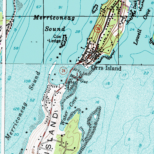 Topographic Map of Wills Gut, ME