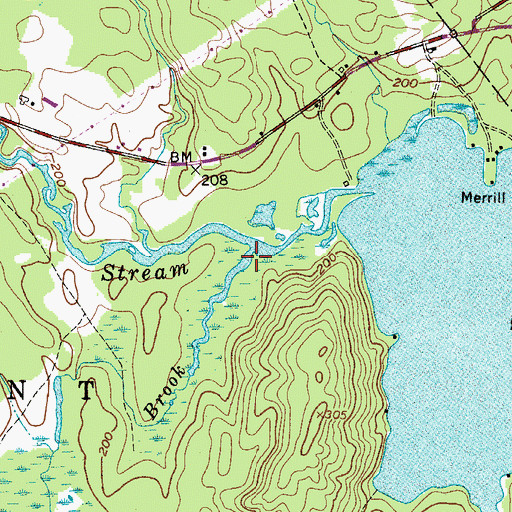 Topographic Map of Wilson Brook, ME