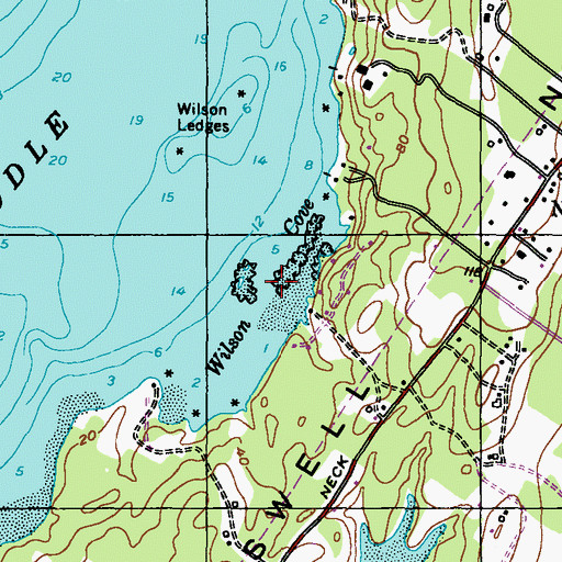 Topographic Map of Wilson Cove, ME