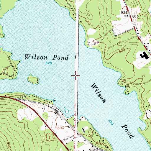 Topographic Map of Wilson Pond, ME