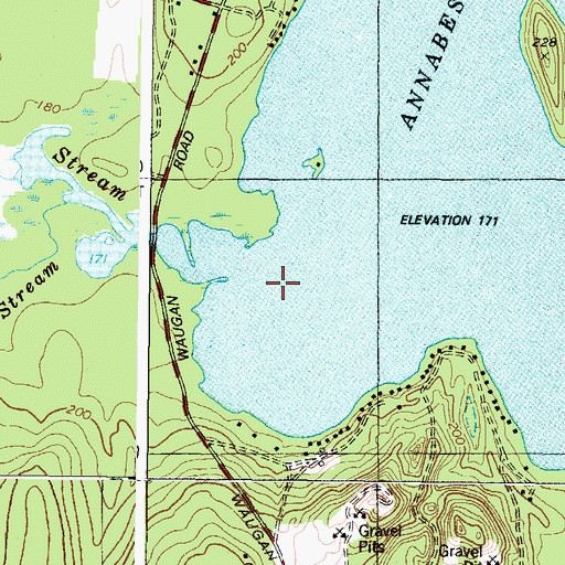 Topographic Map of Wilson Stream, ME