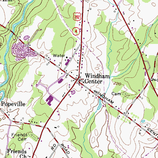 Topographic Map of Windham Center, ME