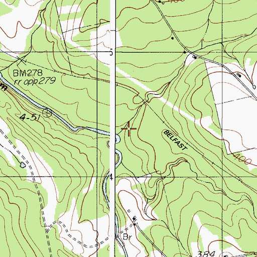 Topographic Map of Wing Brook, ME
