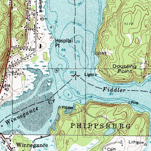 Topographic Map of Winnegance Creek, ME