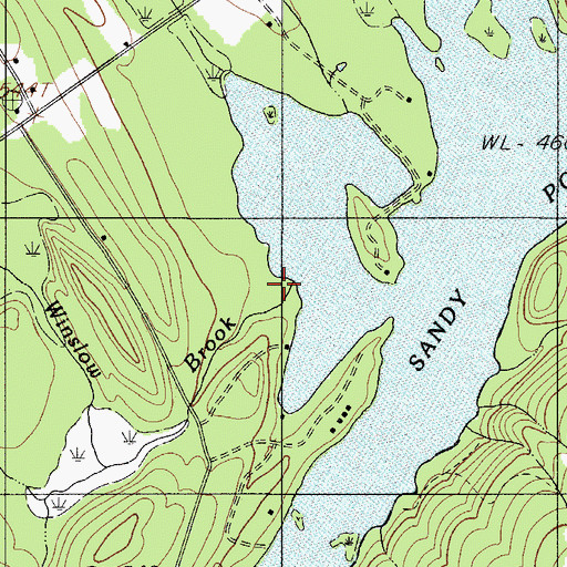 Topographic Map of Winslow Brook, ME