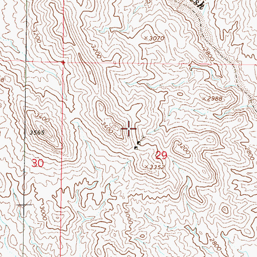 Topographic Map of Hieroglyphic Mountains, AZ