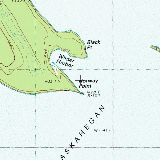 Topographic Map of Winter Harbor, ME