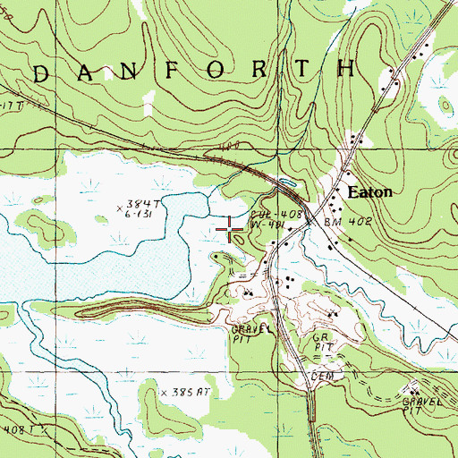 Topographic Map of Witcher Brook, ME