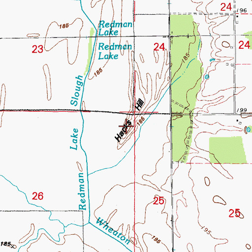 Topographic Map of Hacks Hill, AR