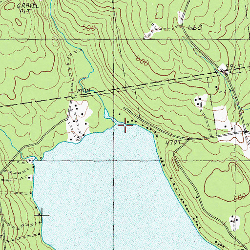 Topographic Map of Witham Brook, ME