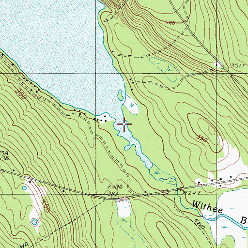 Topographic Map of Withee Brook, ME