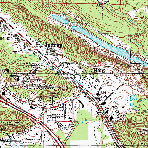Topographic Map of Haig, AR