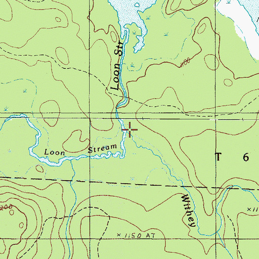 Topographic Map of Withey Brook, ME