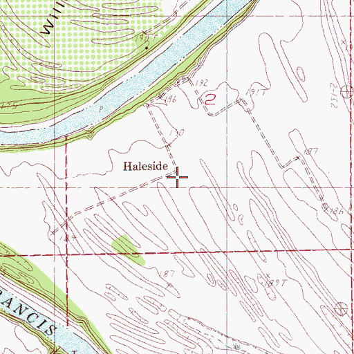 Topographic Map of Haleside, AR