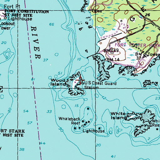 Topographic Map of Wood Island, ME