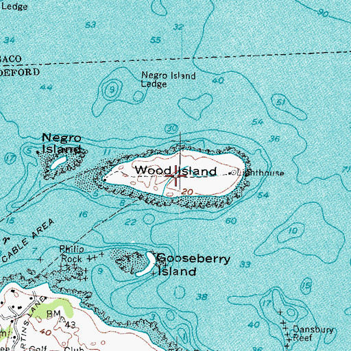 Topographic Map of Wood Island, ME