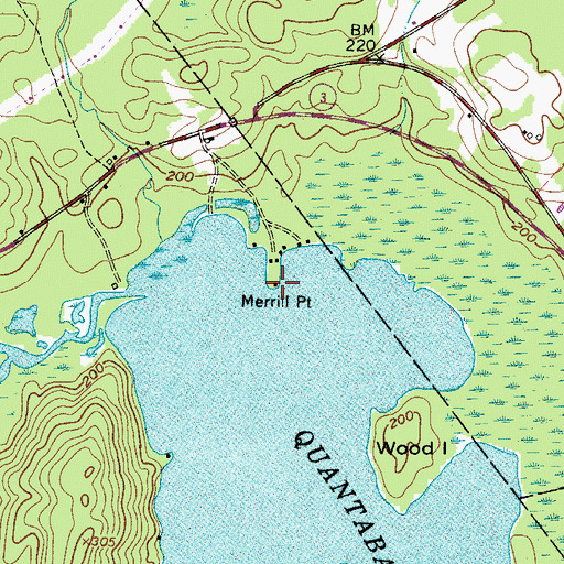 Topographic Map of Wood Island, ME