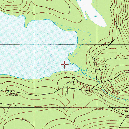 Topographic Map of Woodman Brook, ME