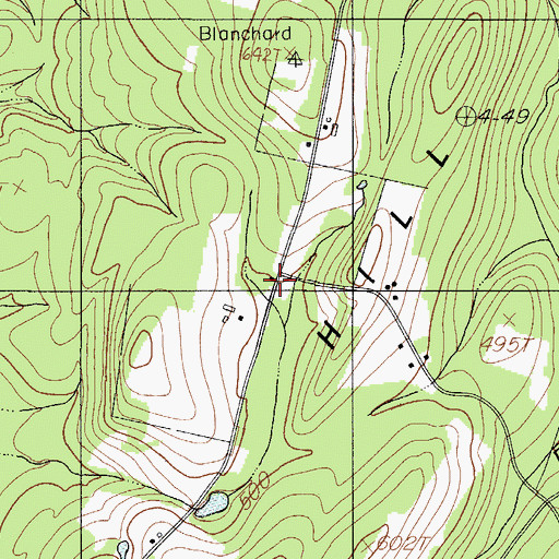 Topographic Map of Woods School, ME