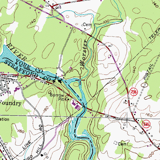 Topographic Map of Worster Brook, ME