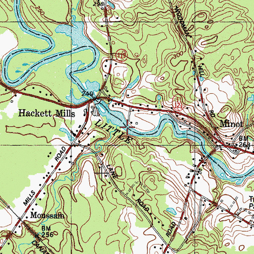 Topographic Map of Worthley Brook, ME