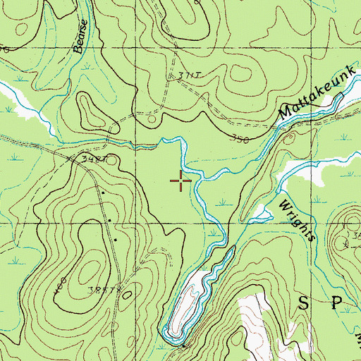 Topographic Map of Wrights Mill Stream, ME