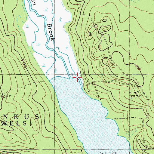 Topographic Map of Wyman Brook, ME