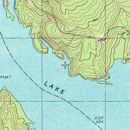 Topographic Map of Wyman Lake, ME