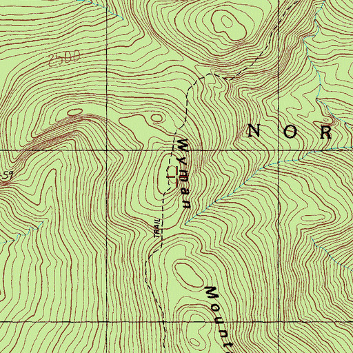 Topographic Map of Wyman Mountain, ME