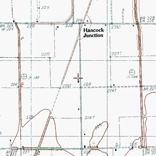 Topographic Map of Hancock Junction, AR