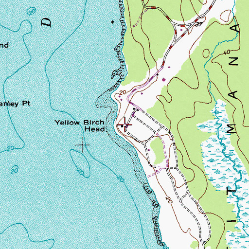 Topographic Map of Yellow Birch Head, ME