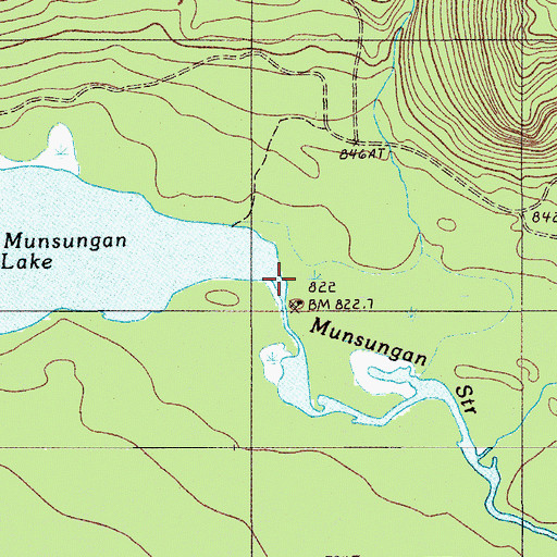 Topographic Map of Yerxa Brook, ME