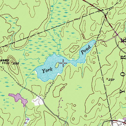 Topographic Map of York Pond, ME