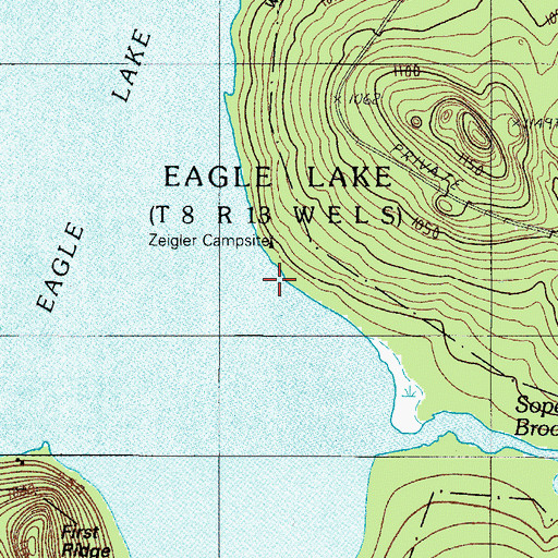 Topographic Map of Zeigler Campsite, ME