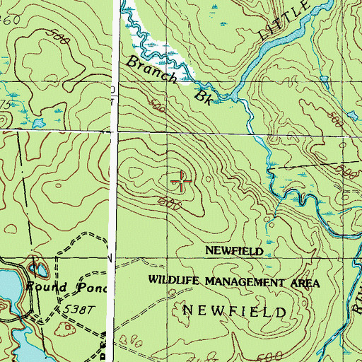 Topographic Map of Zekes Mountain, ME