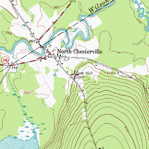 Topographic Map of Zion Hill Cemetery, ME