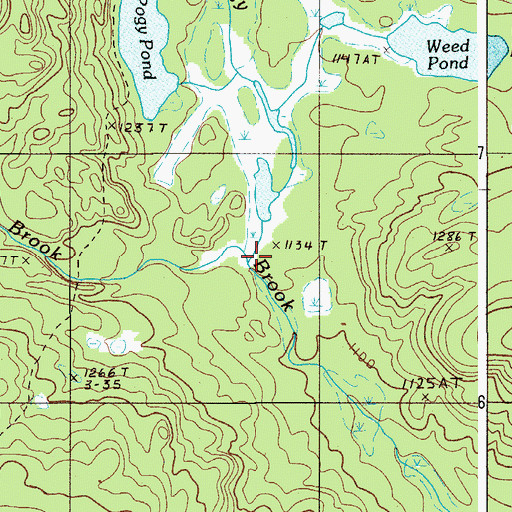 Topographic Map of Snub Brook, ME