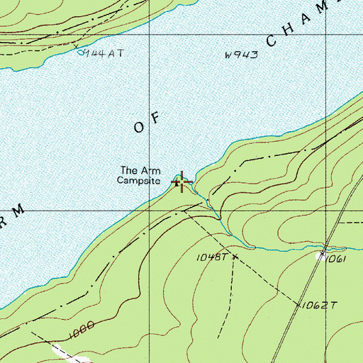 Topographic Map of The Arm Campsite, ME