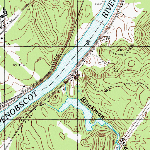 Topographic Map of Knapp / Carter Cemetery, ME