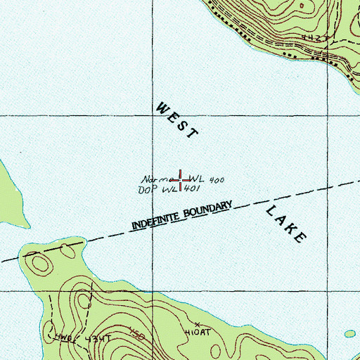 Topographic Map of West Lake, ME