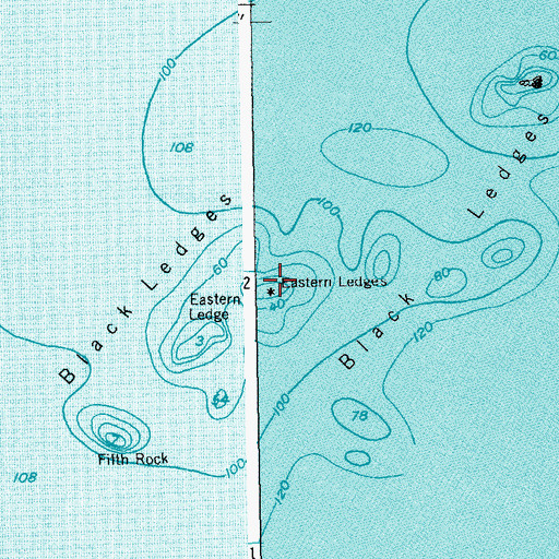 Topographic Map of Middle Black Rock, ME