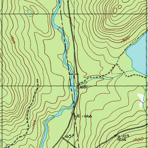 Topographic Map of Johns Pond, ME
