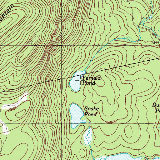 Topographic Map of Fernald Pond, ME