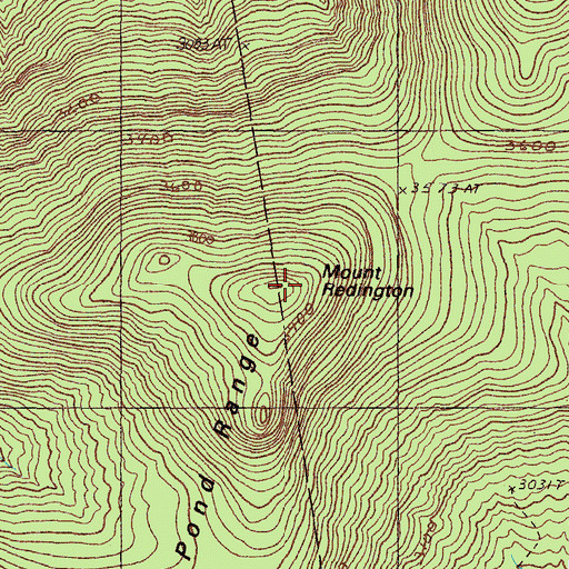 Topographic Map of Mount Redington, ME